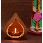 ATUL TERRACOTTA Earthen Innovation Handcrafted Terracotta Narkel Diya for Pooja Decor, Festive Decor, Diwali Decor, Home Decor