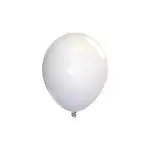 Hippity Hop Rubber White Metallic Shiny Finish Balloons For Birthday (Pack Of 25 Pcs)