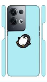 YAPZONE Cute Baby Penguin |Designer Printed Hard Back Cover for Oppo Reno 8 Pro 5G Premium & Attractive Case for Your Smartphone