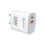 pTron Volta FC21 33W Dual Port Gan USB Type A Charger, BIS Certified (White)