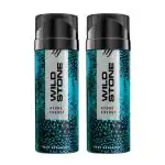 Wild Stone Hydra Energy Deodorants for Men, Long Lasting Strong Masculine Fragrance, Pack of 2 (150ml each)