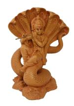 Karighar Multicolor Resin Natkhat Krishna Idol Statue Krishna Ji On Kaliya Naag Idol
