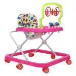 Maanit Baby Walker for Kids with 4 Position Height Adjustable Kids Walker,Fun Toys & Activities for Babies/Child (6 Months to 2 Years) (Pink)