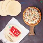 TGB CAFE N BAKERY Regular Thin-Crust Pizza Base, Authentic Italian Taste, Ready-to-Bake, Thin & Crispy, 6inch, 4Pcs