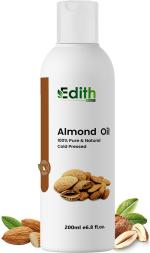 Edith Naturals Cold Pressed - Sweet Almond Oil - For Skin &Amp; Hair Hair Oil (200 Ml)