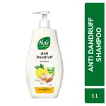Nyle Naturals Anti Dandruff Shampoo, With Lemon And Curd, Gentle and soft shampoo, PH balanced and Paraben free, For Men and Women, 1000ml