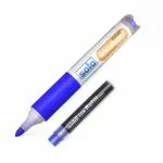 Solo Refillable White Board Marker Pen with Liquid Ink Tank Technology (Pack of 10) - Blue