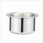 Macclite Aluminium Mirror Finish Heavy Flat Bottom Jumbo Tope, Cooking Pot, Patila, Bhaghona, Baghona, Top, Pan, Sauce Pan, Pan, Sauce Pot, Rice Pot, Milk Pot No.4 , 3L 24 cm Dia , Silver, Gas Stove Compatible Only