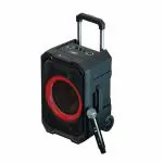 Portronics Iron Beats II 250W Wireless Bluetooth Party Speaker With Wireless Karaoke Mic, Upto 6 Hours Playtime, RGB Lights, Trolley Handle with Wheels, Multiple EQ Mode, Deep Bass , Fast Charging