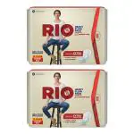 RIO Heavy Flow XXL Sanitary Pads 24 Pieces (Pack of 2) with 350mm coverage, Flow guards, Wings for Heavy Flow, PCOD and Menopause