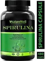 Naturewell Spirulina Powder Capsule Super Food, 60 Capsules Each (Pack Of 8)
