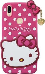 COVERBLACK Rubber Back Cover Compatible model for Kitty Case Vivo V9 - 1723 - Pink