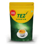 TEZ Tea Premium Assam Black Loose CTC Leaf Tea, 1 KG Pouch | Black Assam CTC Leaf Tea | Premium Kadak Chai Patti