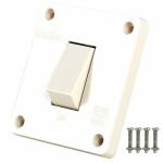 Klick One Way Switch, Single Pole Light Switch, Fire Retardant, for Homes, Offices and More (16A, 240V, Pack Of 10)