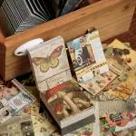 Hasthip Blue Paper Vintage Diy Scrapbooking 800 Sheets Decorative Collection For Art Craft Album Sticker Journal Stickers Journaling Bullet Notebook