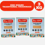 Desi Label Organic Desi Khand khandsari Natural & Unprocessed Raw Sugar | Organic & Unrefined | Unprocessed & Natural | Free from chemicals and preservatives | Substitute to refined white sugar | Immunity booster (Pack Of 3(3 Kg))