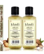 Khadi Herbal Argan Hair Oil For Shiny Nourished Hair (Pack Of-2) Hair Oil (420 ml)