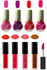 OUR BEAUTY Nail Polish And Lipstick Combo 113 (Pack Of 4)