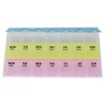 FAIRBIZPS Pill Medicine Organizer Reminder Storage Box 28 Days or 4 Weeks| Plastic | Pack of 1