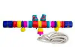 Pyengora Wooden Thottil Kambu Baby Cradle Swing Stick,with 5 MT Rope, Twin Parrots Toys