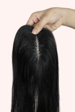 K-Hair Women Black Natural Hair lace base topper 3/5 inch (Pack of 1)