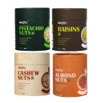 ELEGITY Dry Fruit Combo Pack | California Almonds, California Pistachios, W210 Cashew, Seedless Long Green Raisins (100 gm each) | 100% natural |No added preservatives | Nutritious and Delicious Snacks