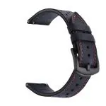 LIDDU Leather Smart Watch Strap for Fastrack Reflex Vox (Navy Blue)