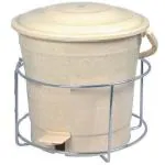 Denique Dustbin Holder Stainless Steel Rust Proof for Kitchen/ Bin Holder Wall Mount