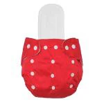 Suppro Washable & Reusable Cloth Diaper for baby Age (3M-3Y) Colour - Neon Red with 1 White Insert