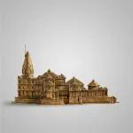 SILAII Handmade Ayodhya Ram Mandir Replica for Home décor / Table décor / Office décor / show piece décor - 1 Feet