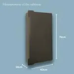 Vipas Premium Bathroom Vanity Cabinet - Made with HDHMR Board & Powder Coated Aluminium - High Glossy Acrylic Surface & Rounded Edges - Color Grey & Size (75 X 40 X 14cm)