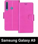 Sbms Samsung Galaxy A9 Pink Artificial Leather Shock Proof Flip Cover