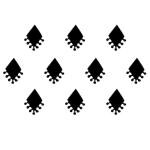 Comet Busters Black Fancy Bindis (BIN1321) Pack of 1