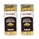 Govindjee Roasted Khatta Mitha Mix | Diet Snacks | Murmura Snacks | Snacks for kids | 380 Gm