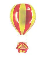 Hippity Hop Rubber Multicolor Parachute Shape Foil Balloon