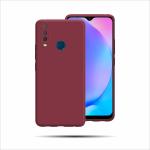 SUPER-ME Vivo Y12 Red Leather Hard Case Back Cover