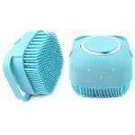 Sui Generis New Silicone Body Wash Brush Shower Scrubber with Shower Gel Dispenser Silicone Body Scrubber For Bathing Scalp Massage Brush Comb Soft Bath Massage Shower Loofah Brush