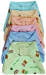 Miracle Moms Multicolor Reusable Cotton Nappy - Medium (Pack of 6)