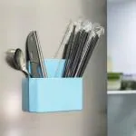 LifeKrafts Blue Magnetic Pen and Pencil Holder 12.5 cm x 4 cm x 12 cm