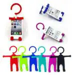 MD GOLD Silicone Flexible Mini Human Shape Multipurpose Bendable Mountable Cell Phone Holder-Red