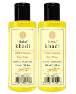 Khadi Herbal Haldi Chandan Face Wash For Natural Moisturizing And Renovating (Pack Of-2)