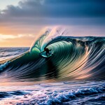 Love Creation A4 Size poster print for creative wall art- seaside-dreams-ocean-wave-canvas-6028(Non Sticker)