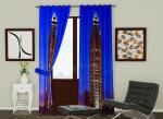 Lushomes Polyester Multicolour Digitally Printed Blackout Curtains with 8 Metal Eyelets 137 cm x 229 cm (POBCNDGPDD1004)