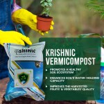 Krishnic Vermicompost for Plants (1.5Kg) Fertilizer for Home Gardening | Compost Garden Enriched Potting Soil | Organic Manure Natural Booster for Indoor/Outdoor Flowering Plants