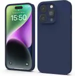 LUNITUNE iPhone 14 PRO, Shockproof Slim Back Cover Gel Rubber Liquid Silicone Case - Blue