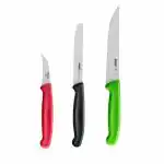 KOHE Kitchen Knife Set Pack of 1 Paring Curved Knife, 1 Utility Wide Serrated Knife and 1 Utility Knife