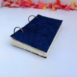 Deckle Papers Handmade Deckle Edge Paper Refillable Calligraphy Book, Sketchbook Ring Bound Watercolor Khadi Sketchbook 100% Cotton Rag Paper A4- 150gsm- 40 Pages Size-8.3 x 11.7 Inches Blue-HPDJ-104