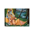 SHASWAT ART Radha Krishna Painting with Frame for Home décor Canvas Painting