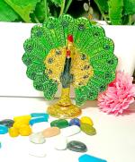 Dvm Rci Handicrafts Brass Home Decor Peacock Showpiece Metal Statue For Vastu Living Room Office Gift Idol