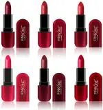 Pink line Multicolor Cream Lipsticks Matte Finish Long Lasting Lipstick, 96 Ml (Set Of 6)